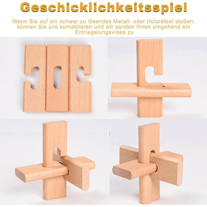 Adventskalender 2026 Knobelspiele Metall Holz 3D Puzzle