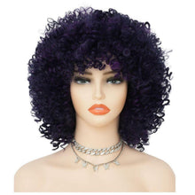 Afro Lila Locken Perücke – Synthetisch & Hitzebeständig