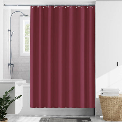 Duschvorhang wasserdicht 180x200 cm Dunkelrot mit Haken