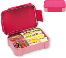 Brotdose Kinder mit Fächern 900ml Auslaufsicher Bento-Box Pink