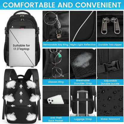 Laptop Rucksack 17.3 Zoll mit Lunchfach & TSA-Freigabe