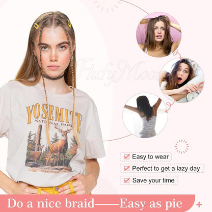 4 Zopf Haarverlängerung 35cm Silbergrau – Clip-In Zöpfe