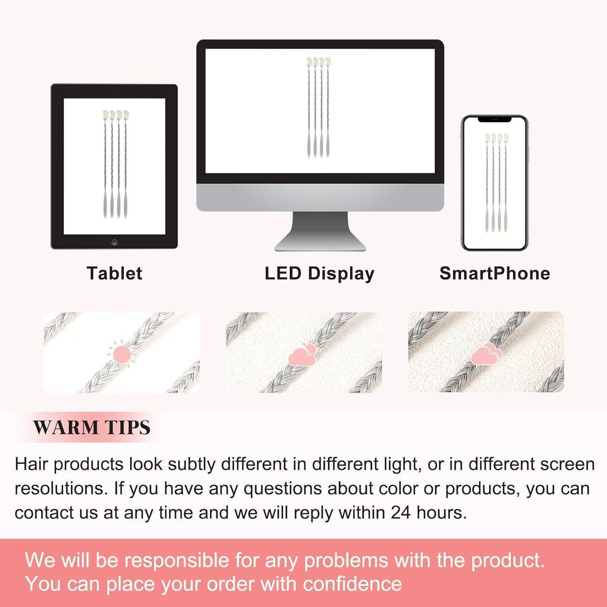 4 Zopf Haarverlängerung 35cm Silbergrau – Clip-In Zöpfe