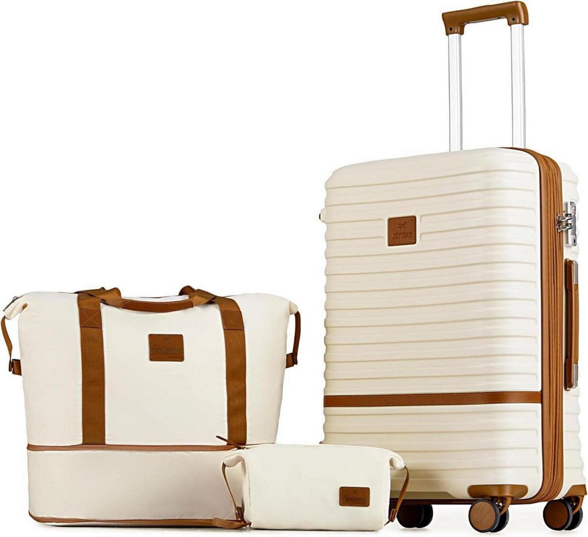 Rollkoffer Set ABS Hartschalen TSA Schloss 4 Zwillingsrollen