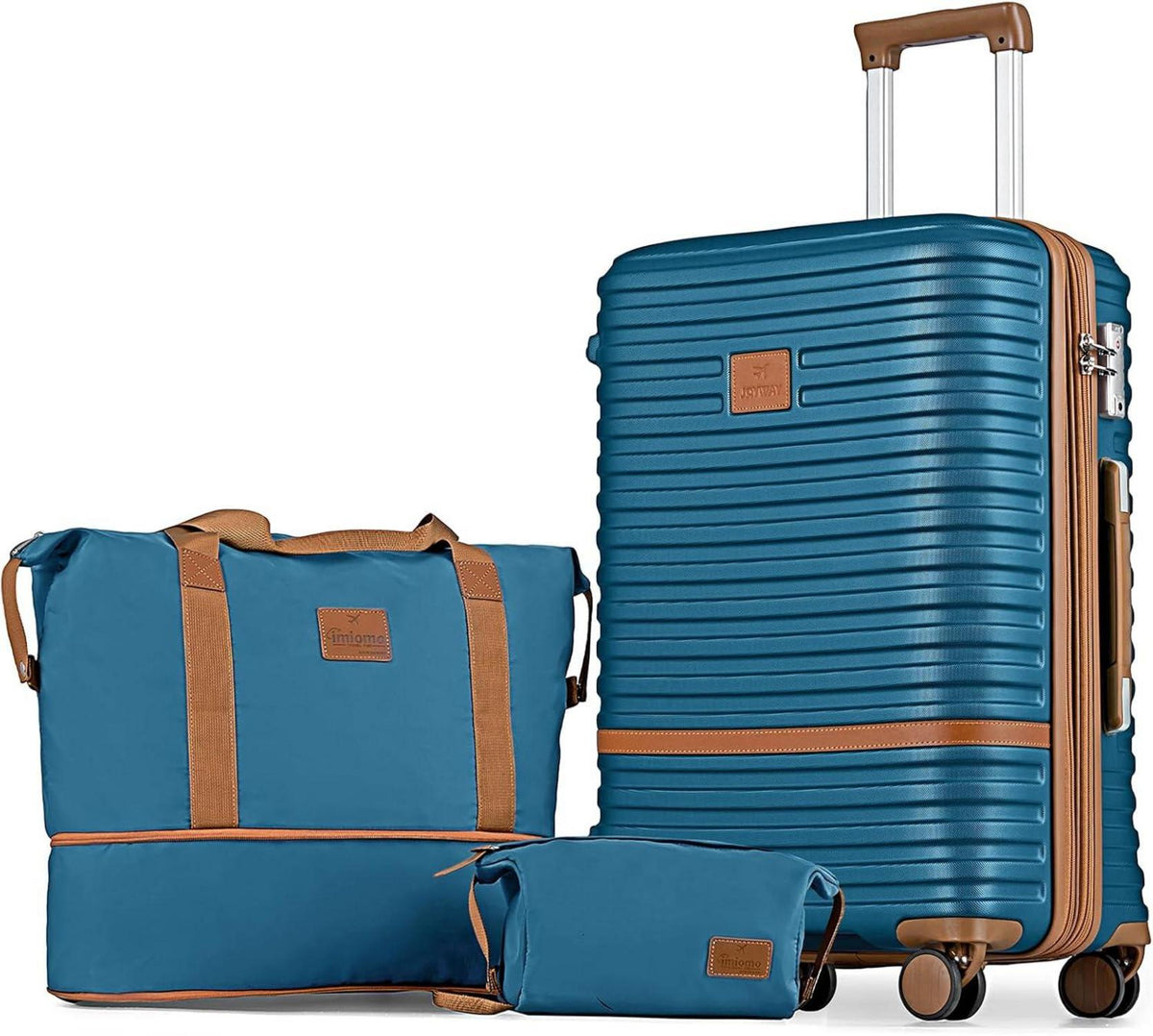Joyway Kofferset ABS Hartschalen Rollkoffer 3tlg Blau 66cm