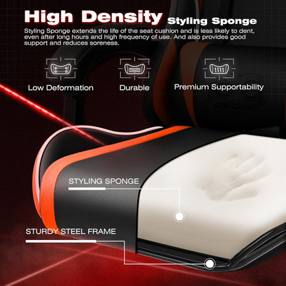 Ergonomischer Gamer Chair Bürostuhl Orange 150KG