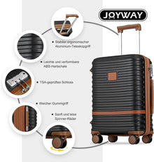 Joyway Kofferset Hartschale mit TSA Schloss und 4