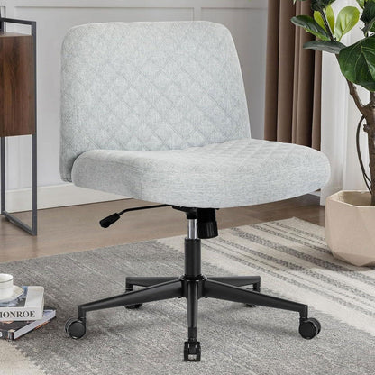 Fantasylab Bürostuhl ohne Armlehnen ergonomisch mit Rädern