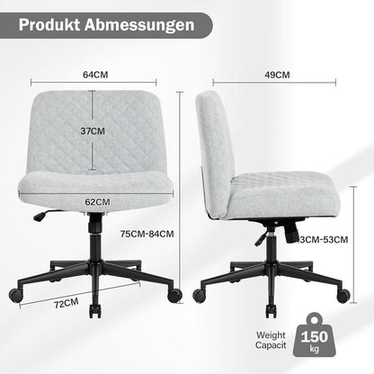 Fantasylab Bürostuhl Ohne Armlehnen Ergonomisch Bürostuhl