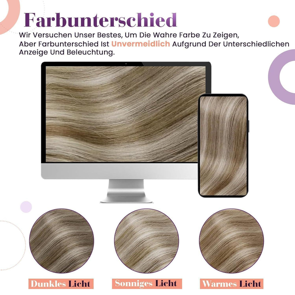 Echthaar Clip-in Extensions Blond Highlights 35cm