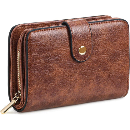 Damen Portemonnaie mit RFID-Schutz, Retro-Braun