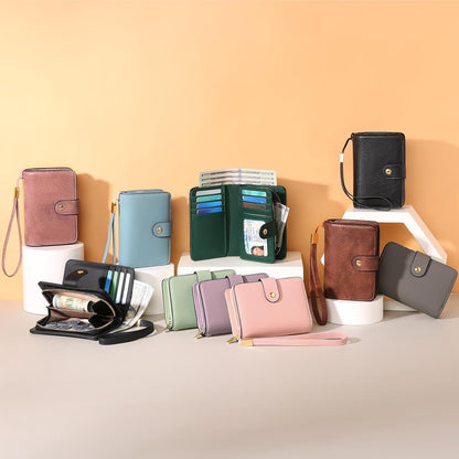Damen Portemonnaie mit RFID-Schutz, Retro-Braun