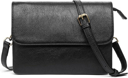 Schwarze Crossbody Umhängetasche mit Kartenfächern