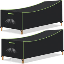 Gartenliege Abdeckung 2 STK wasserdicht 200x75x40/70cm Oxford Schwarz