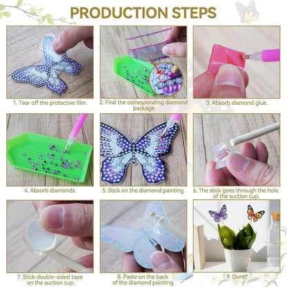 Diamant Painting Schmetterling Set 8er Pack für Anfänger