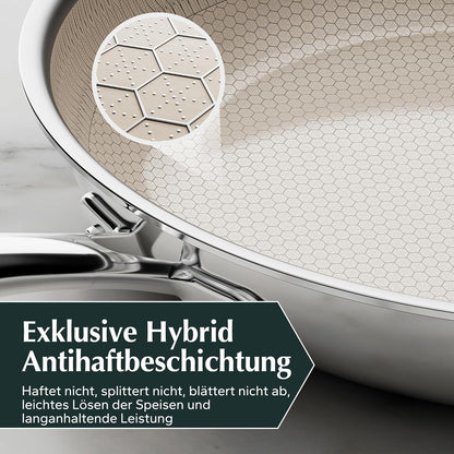 Redchef Bratpfanne 20 cm Edelstahl Honigwaben Antihaft