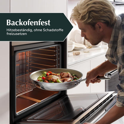 Bratpfanne 24 cm Wabenstruktur Premium Antihaft Kratzfest Induktion
