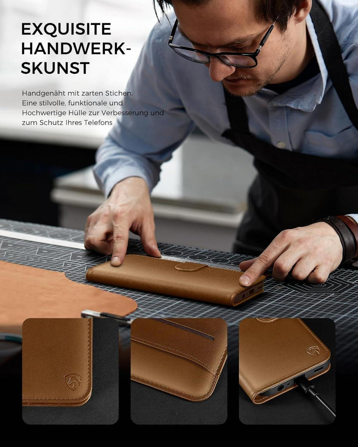 Samsung Galaxy A52S 5G Hülle - Premium Leder Klapphülle mit