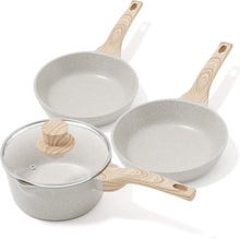 Antihaft Pfannenset mit Deckel, Stielkasserolle 4PCS Pans