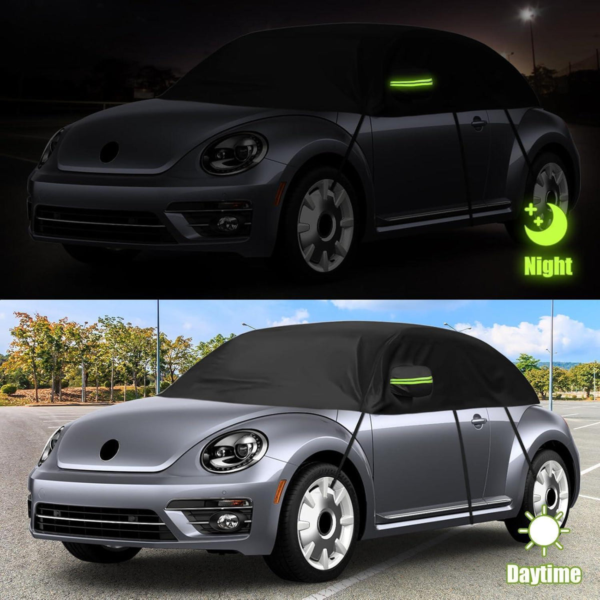 Autoabdeckung Halb VW Beetle 1998-2019 Wasserdicht & UV-Beständig