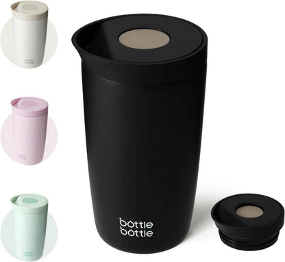 Thermobecher 350ml Isolierbecher Travel Mug Schwarz