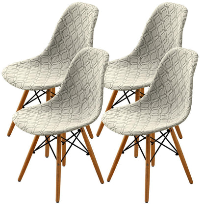 Stuhlhussen 4er Set Stretch – Beige