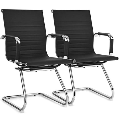 Moderner Bürostuhl 2er Set – Schwarz, Ergonomisch & Komfortabel
