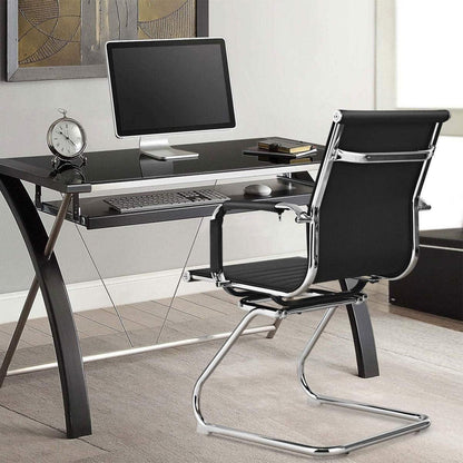 Moderner Bürostuhl 2er Set – Schwarz, Ergonomisch & Komfortabel