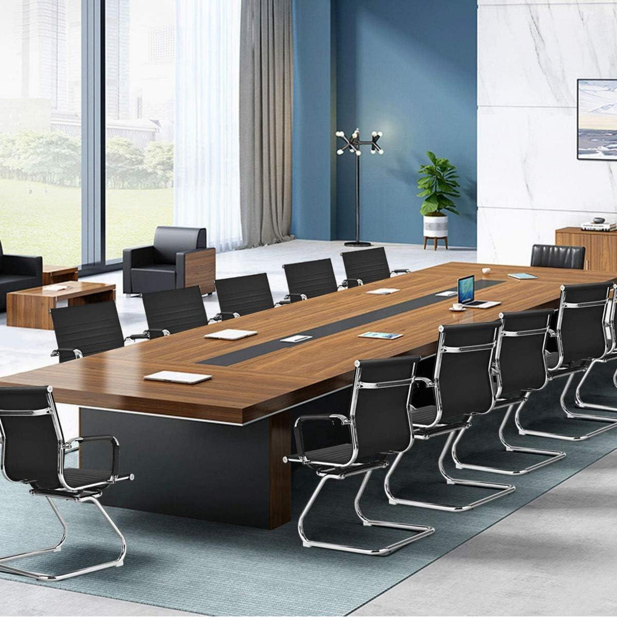 Moderner Bürostuhl 2er Set – Schwarz, Ergonomisch & Komfortabel