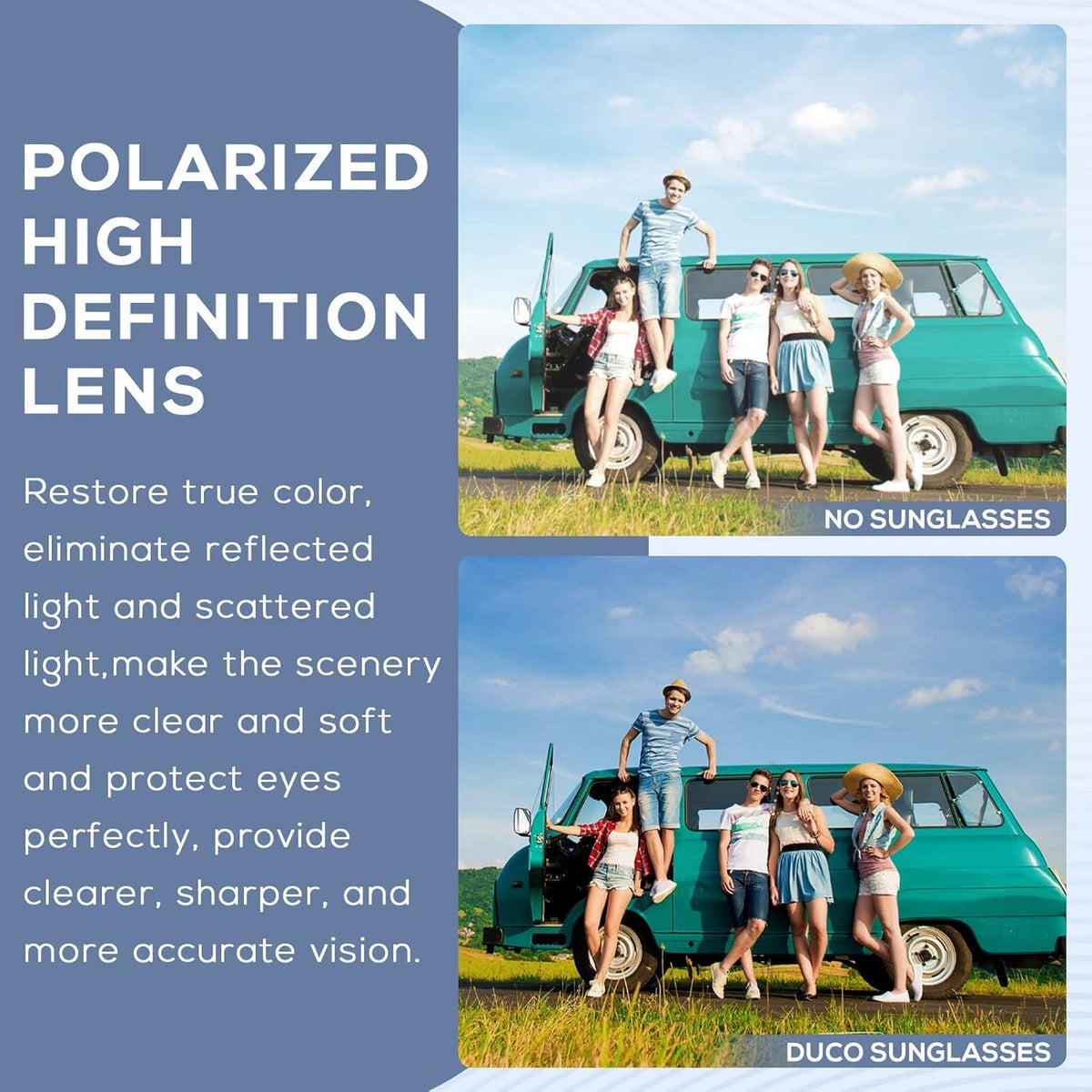 Polarisierte Sport Sonnenbrille für Herren TR90 Rahmen - DUCO