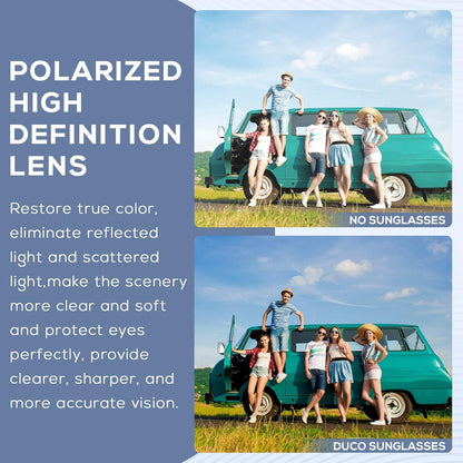 Polarisierte Sport Sonnenbrille für Herren TR90 Rahmen - DUCO