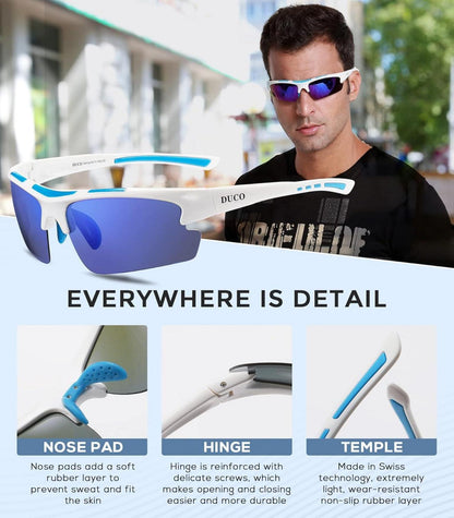Polarisierte Sportsonnenbrille TR90 Rahmen für Fahrrad Angeln Golf UV400