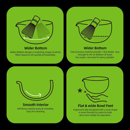 Matcha Teezeremonie-Set Bambus Schale Schneebesen