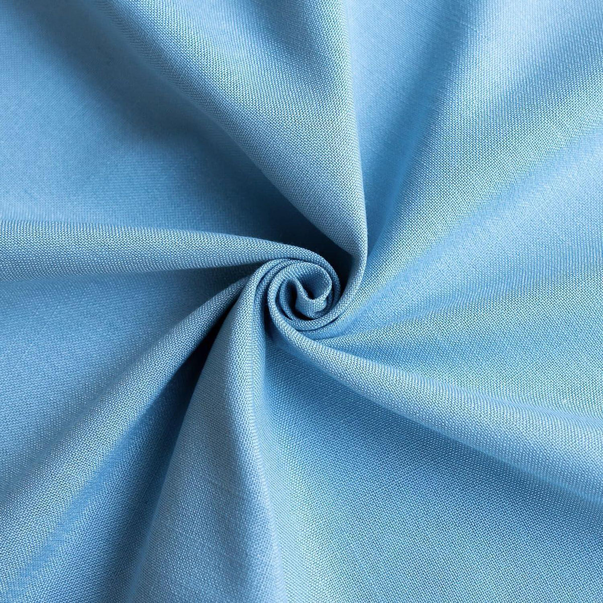 Runde Baumwoll-Leinen Tischdecke mit Fransen, Himmelblau 220 cm