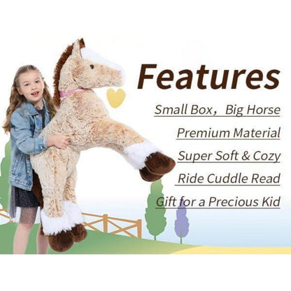 Riesen Pferd Kuscheltier 120cm - Weiches Plüsch Pony Geschenk