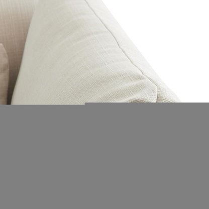 Modernes Dreisitzer-Sofa mit Fußhocker – Beige