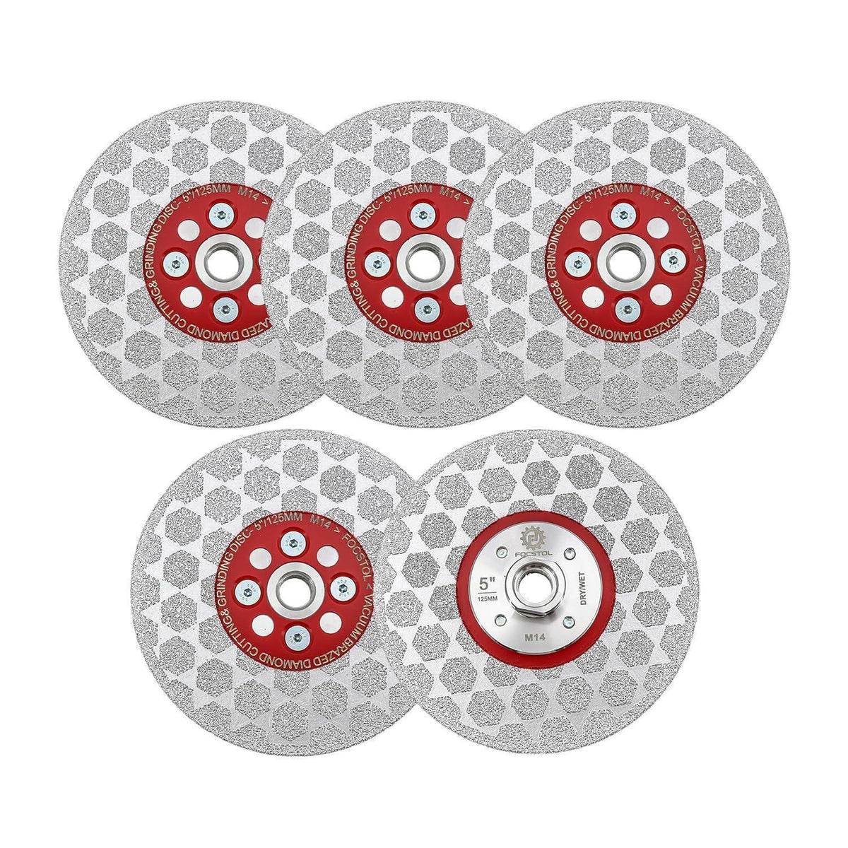Diamant Trennscheibe 125mm für Winkelschleifer, 5 Stück