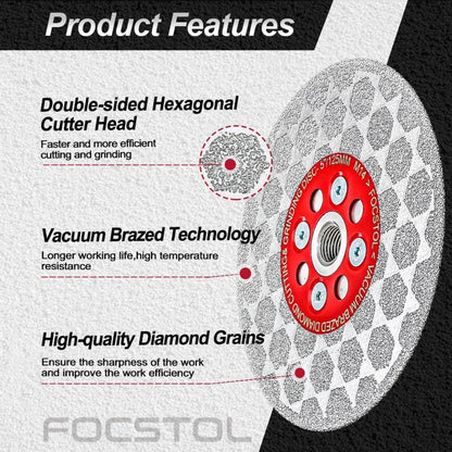 Diamant Trennscheibe 125mm für Winkelschleifer, 5 Stück