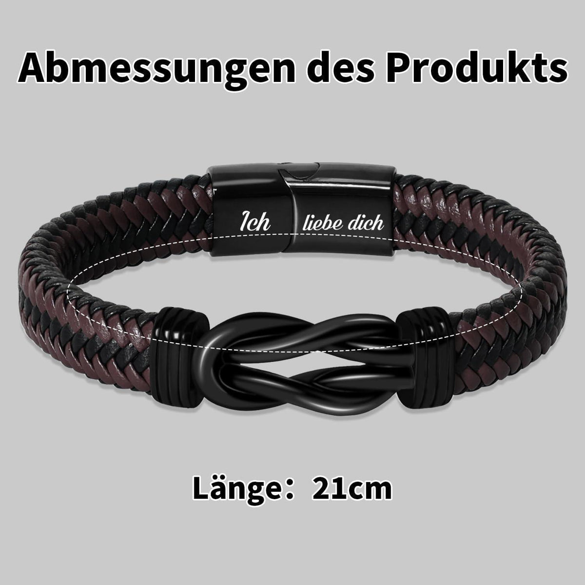 Armband "Ich Liebe Dich" - Geschenk für Sohn in Lederoptik