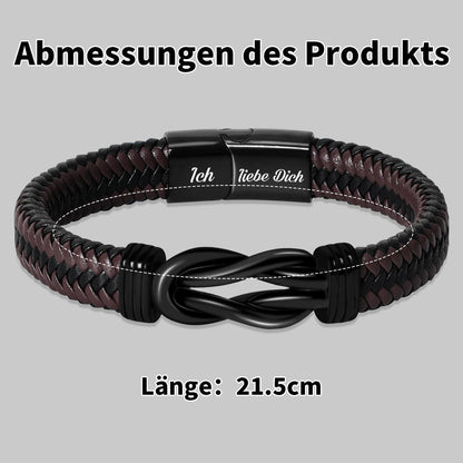 Armband "Ich liebe dich" - Geschenk für Ihn in Lederoptik