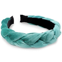 Geflochtenes Samt-Stirnband mit elastischem Criss Cross Design