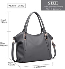 Miss Lulu Damen große Shopper Tote Bag elegante Handtasche