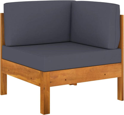 Faroom Gartenmöbel Set Holz Ecksofa Lounge 5-TLG-Type-2 Dunkelgrau