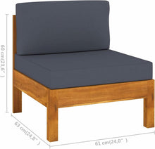 Gartenmöbel Set Holz Lounge Ecksofa Massivholz Akazie 7-tlg