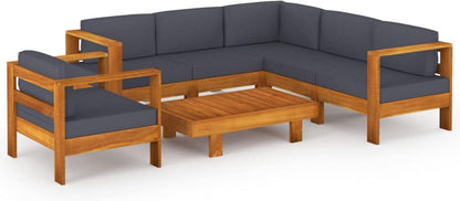 Gartenmöbel Set Holz Lounge Ecksofa Terrasse Balkon Loungemöbel