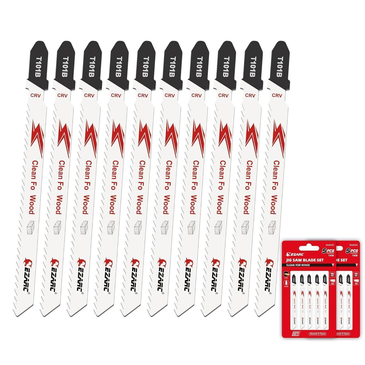 Stichsägeblätter für sauberes Holzschneiden, 10tlg Set
