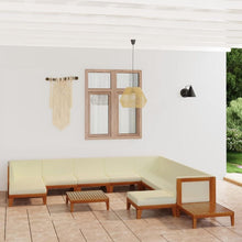 Gartenmöbel Lounge Set Holz Ecksofa Sitzgruppe Akazie 12-tlg