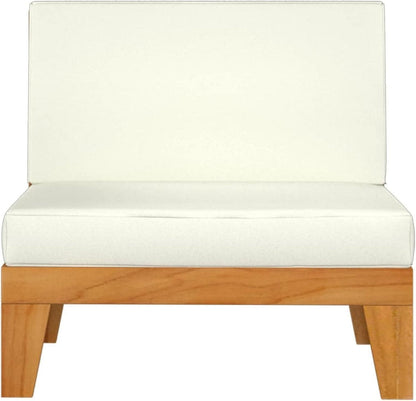 Gartenmöbel Set Holz Lounge Ecksofa Outdoor Terrasse 12-tlg Creme