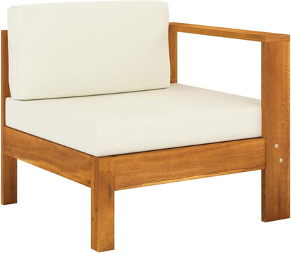 Gartenmöbel Set Holz Lounge Akazie 7-tlg-Type-2 Outdoor massiv Creme