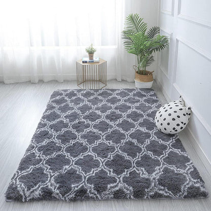 Hochflor Teppich Flauschig Schlafzimmer Modern Langflor Wohnzimmer